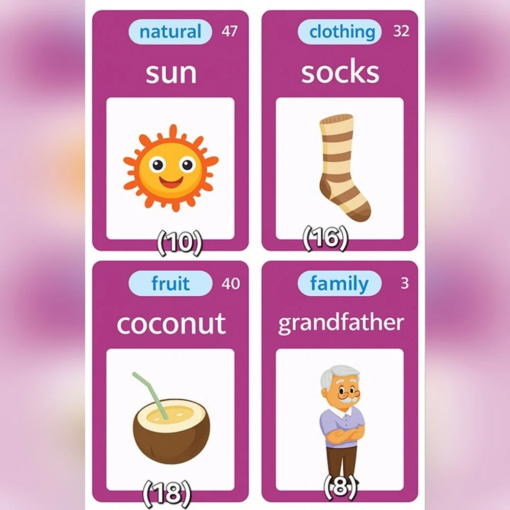 Talking Flash Cards for toddlers with sound, 112cards/224words, Educational toy